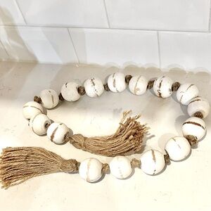 ❌SOLD❌ Handmade Wooden Large Painted Bead Garland